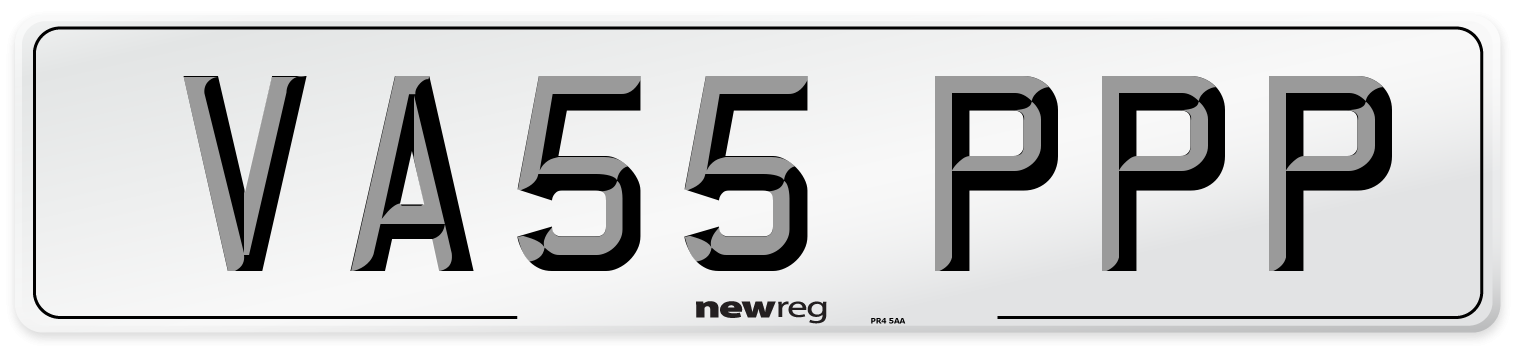VA55 PPP Number Plate from New Reg